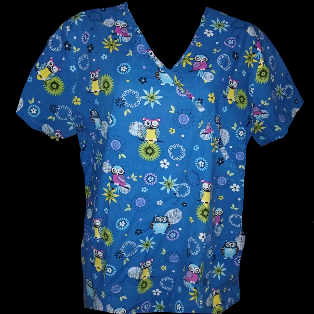 💵 Owl Print Scrub Top By SB Scrubs